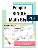 math bingo year 3-6