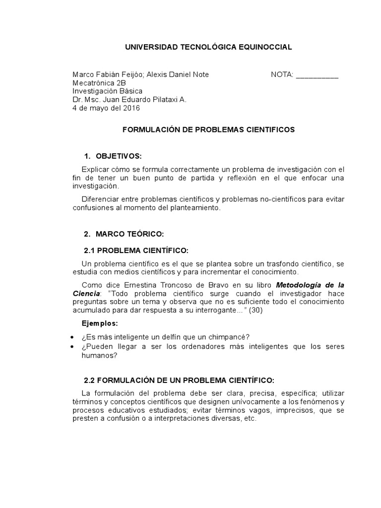Formulación de Problemas Científicos | PDF | Método científico | Science