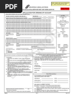 CDS FMN010 Application for Opening of Account