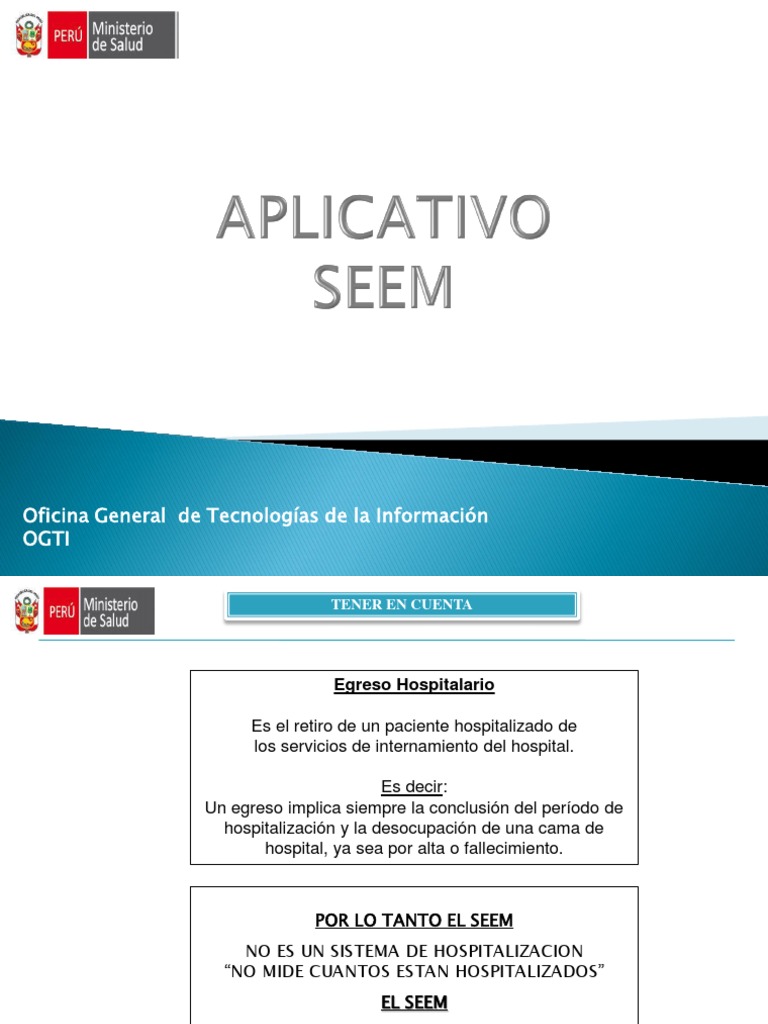Egreso Hospitalario: Uso del SEEM | PDF | Parto | El embarazo