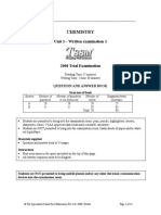 Chemistry Unit 3 2008 Trial Exam 1