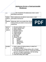 Movement of Substances Across A Semi