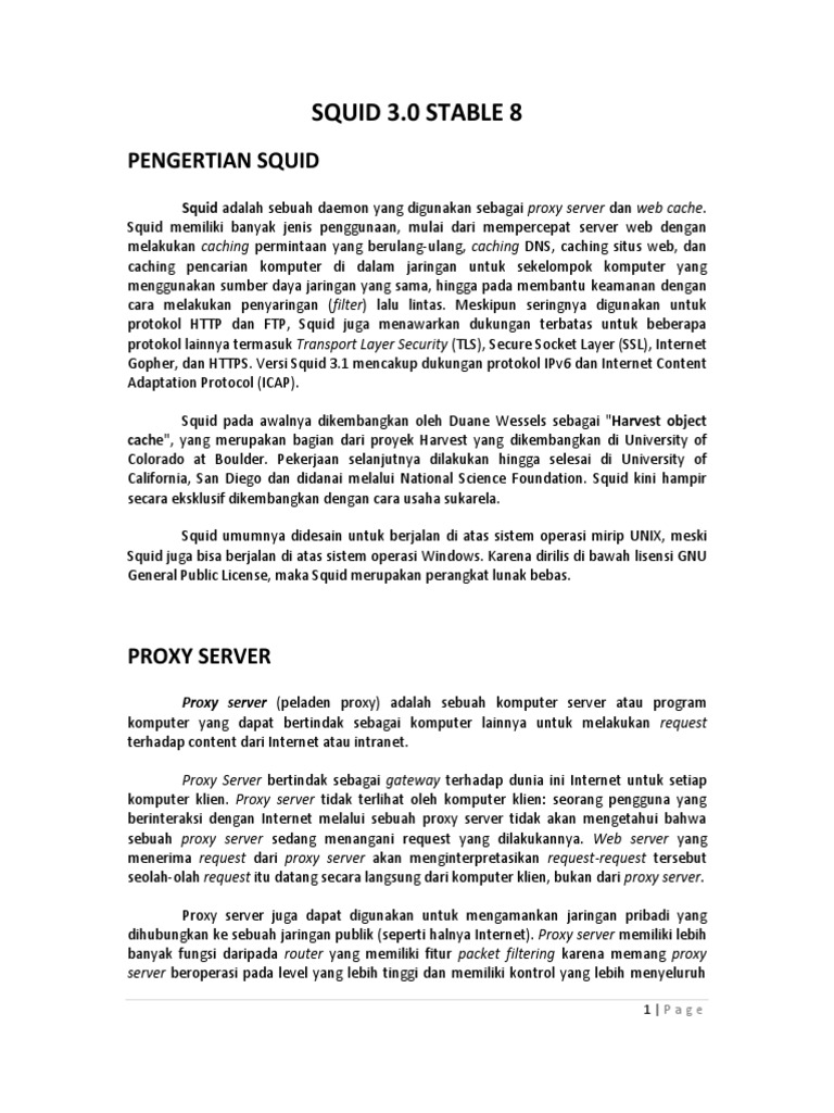 Modul Squid Proxy Server PDF | PDF