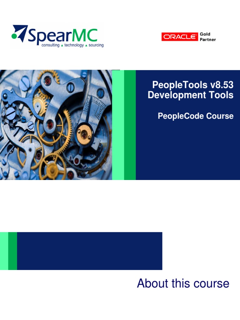 IIIb. PeopleCode 8.53 Training Guide PP 1 To 20 | PDF | Application ...