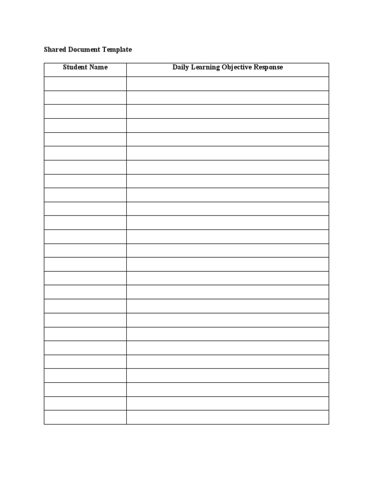 Shared Document Template | PDF