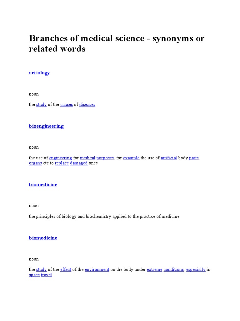 Branches of Medical Science General Practitioner Neurology