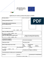 Application For Residence Permit For The Purpose of Studies: Bevándorlási És Állampolgársági Hivatal