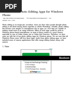 Download 10 Best Free Photo Editing Apps for Windows Phone by monali chhatbar SN317118687 doc pdf