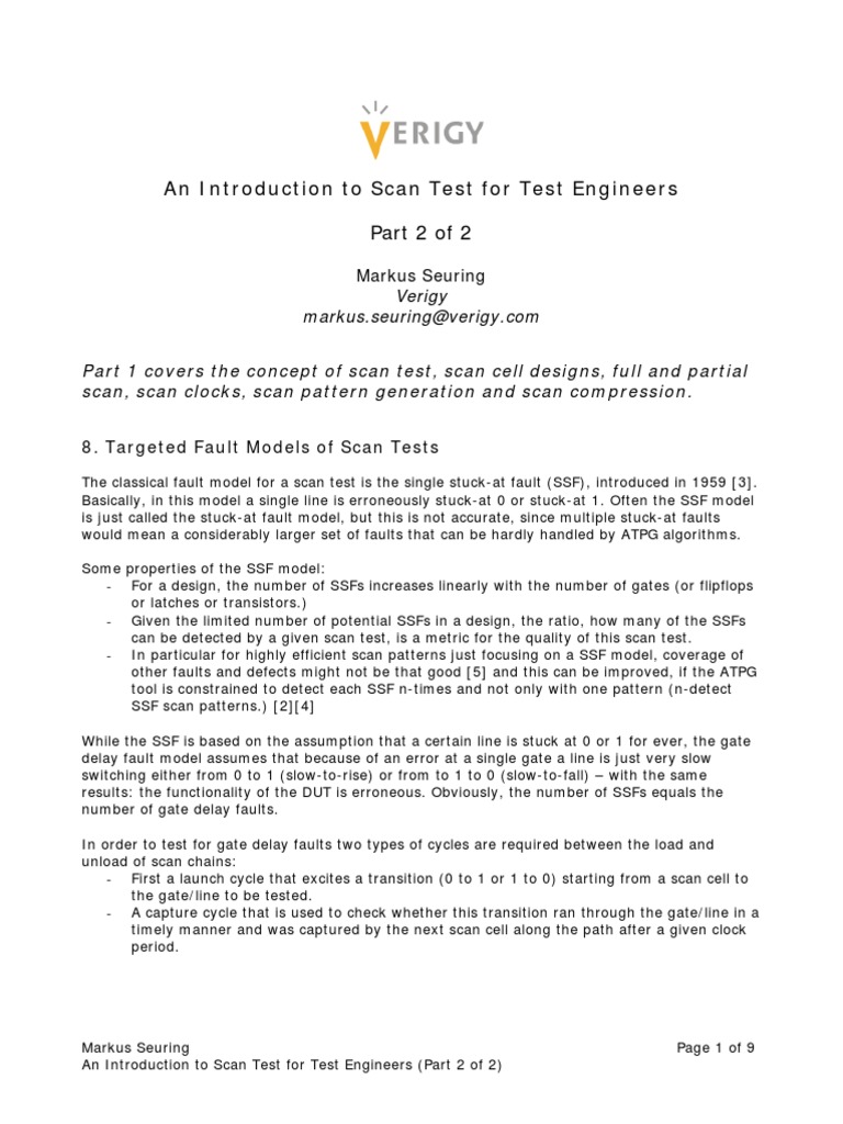 An Introduction To Scan Test For Test Engineers Part 2 of 2 PDF