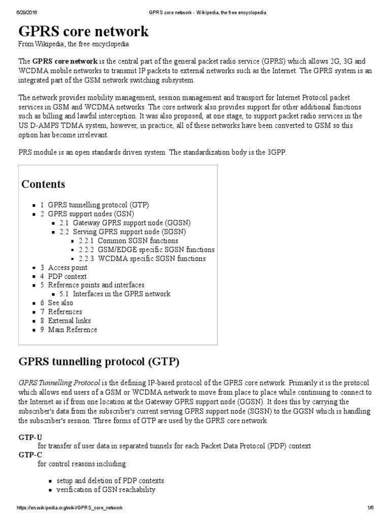 GPRS Core Network | PDF | Telecommunications Infrastructure ...
