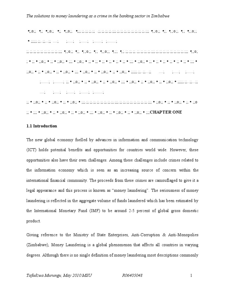 money laundering dissertation pdf