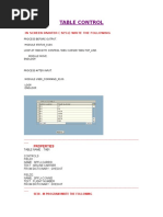 Table Control: in Screen Painter (Se51) Write The Following