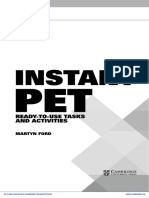 Instant Pet Pre Intermediate Level (Contents)