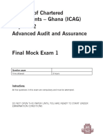 Advance Audit Assurance Quest PDF