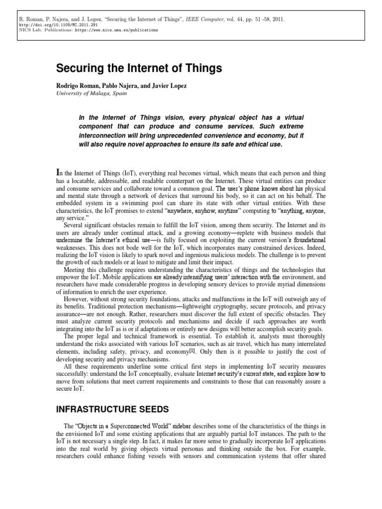 IoT Security Challenges and Solutions | PDF | Internet Of Things ...