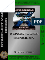 Xenostudies Romulan Manual