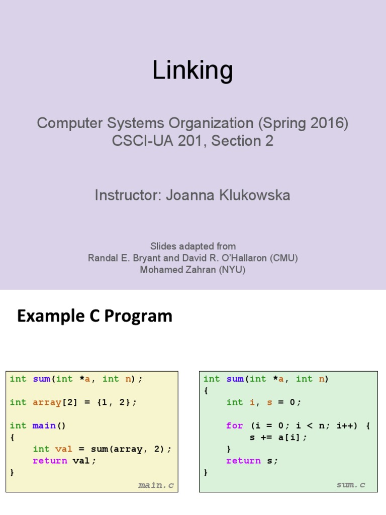 Lecture06 Linking Library C (Programming Language)