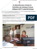 21 Questions & Réponses Pour Réussir La Préparation de L'entretien de Campus France PDF