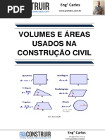 Volume e Áreas usados na Construção Civil