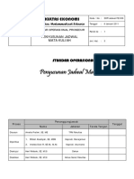 Sop Penentuan Jadwal Mata Kuliah PDF