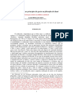 Da Metáfora Ao Conceito Do Gosto Na Filosofia de Kant