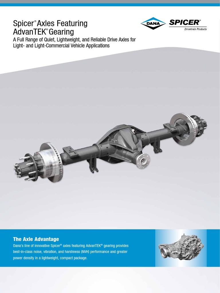 Spicer Axles Featuring Axle Gear