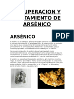 Recuperacion y Tratamiento de Arsenico
