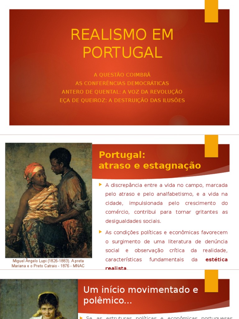 Realismo em Portugal: A Questão Coimbrã | PDF | Realismo (artes) | Portugal