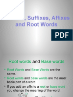 Introduce Prefixes Suffixes Roots Affixes PowerPoint