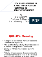 Quality Assessment in IT Based Envirnoment Mysore