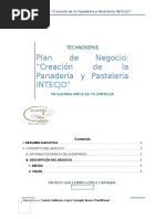 Plan de Negocios de Panaderia Intecjo Reto Innovador