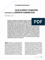 Nueva Biologia de La Mente y Psiquiatria Biologica. Entrevista a Hernan Silva