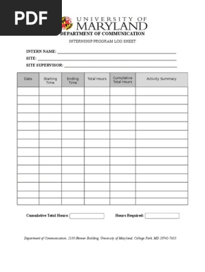 MHA Log Sheet