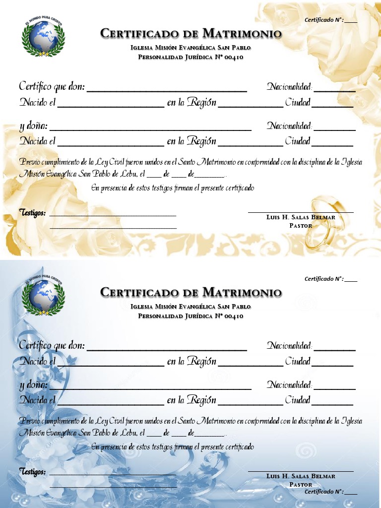 Certificado MAtrimonio | PDF