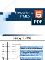 Introduction To HTML5