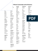 Synonyms for Common Words in Resumes