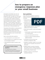 How to Prepare Emergency Response Plan Small Business PDF En