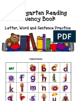 Kindergarten Reading Fluency Book