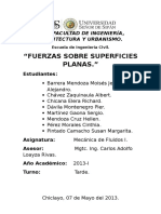 fuerzas sobre superficies planas