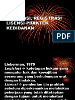 Legislasi, Registrasi Lisensi Praktek Kebidanan