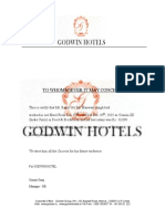 To Whomsoever It May Concern: For Godwin Hotel