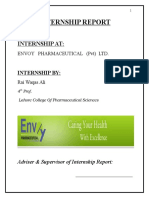 Internship Report of Pharmaceutical Industry