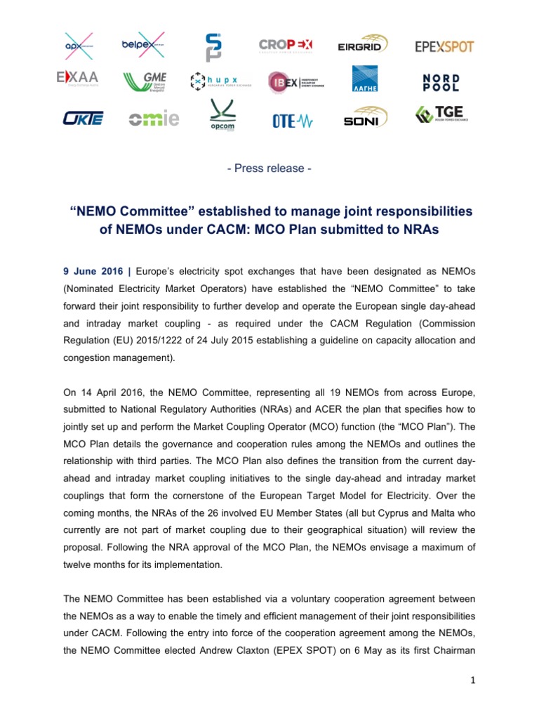 NEMO Committee | PDF | European Union | Government