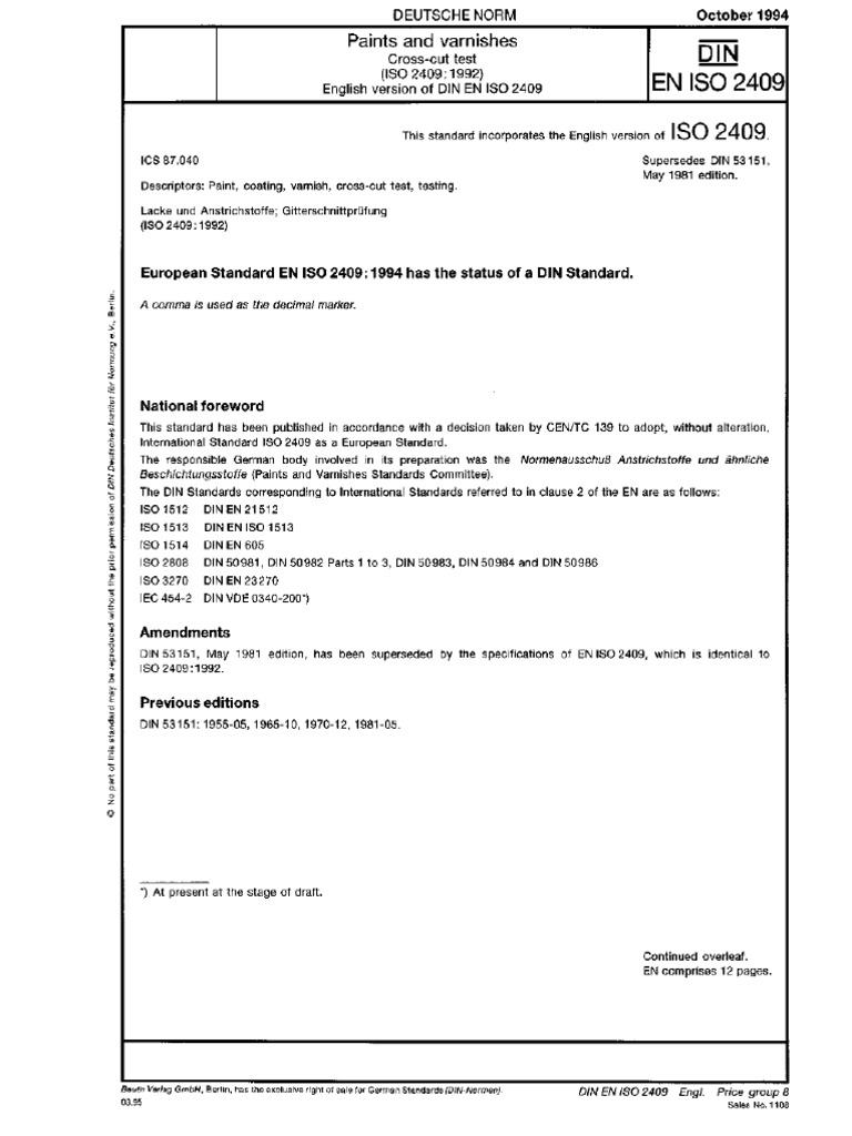 Adhesion Test ISO2409