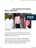 Britain's African Migrants Who Backed Brexit