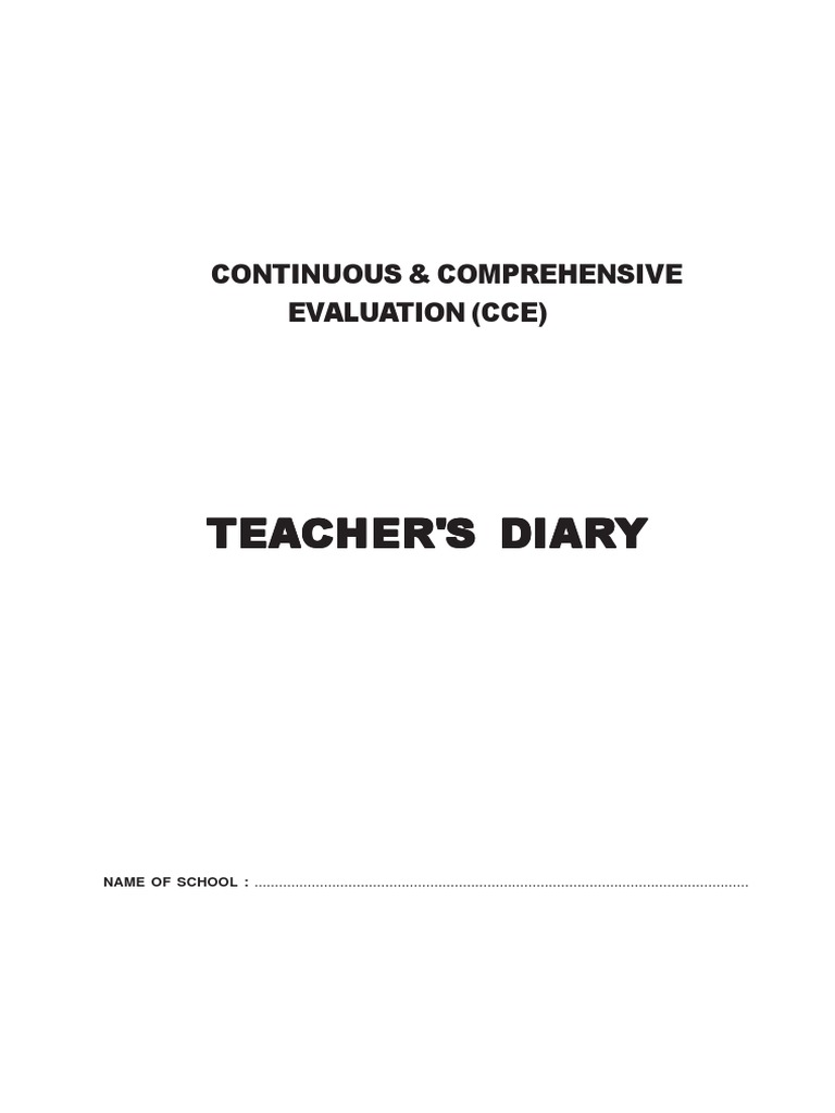 Teachers Diary PDF Lesson Plan Pedagogy