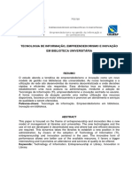 Inovação e Empreendedorismo Em Unidades de Informação - 2