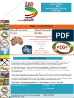 Namibia Alluvial Diamond project Seeking Investors