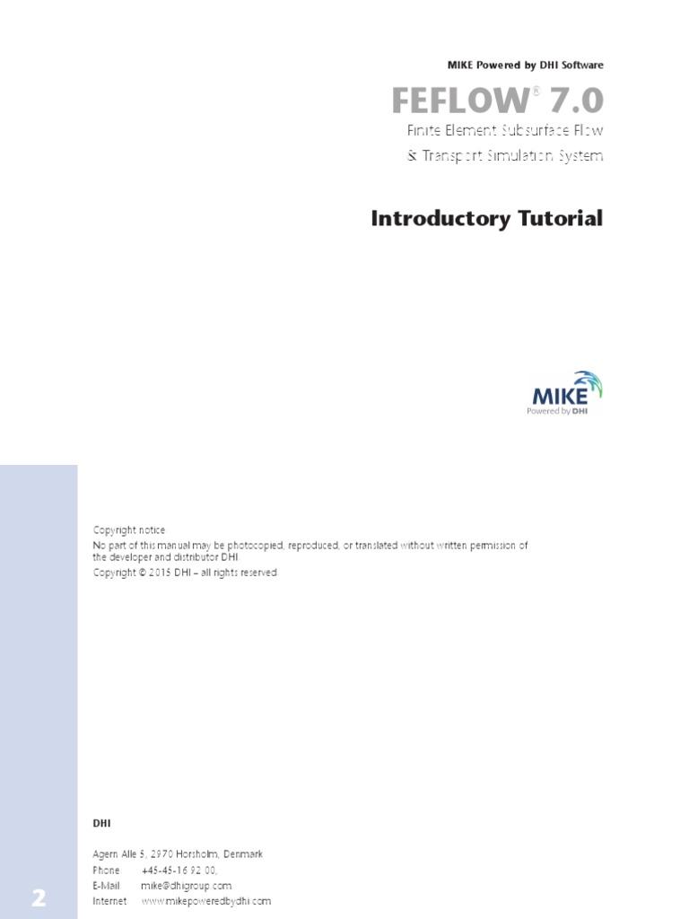 Feflow Introductory Tutorial Pdf Finite Element Method Aquifer