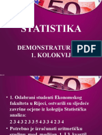 Statistika 1 Kolokvij Demonstrature